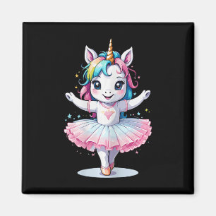 Imán Ballet Y Ballerín De Unicornio, Único Y Moderno