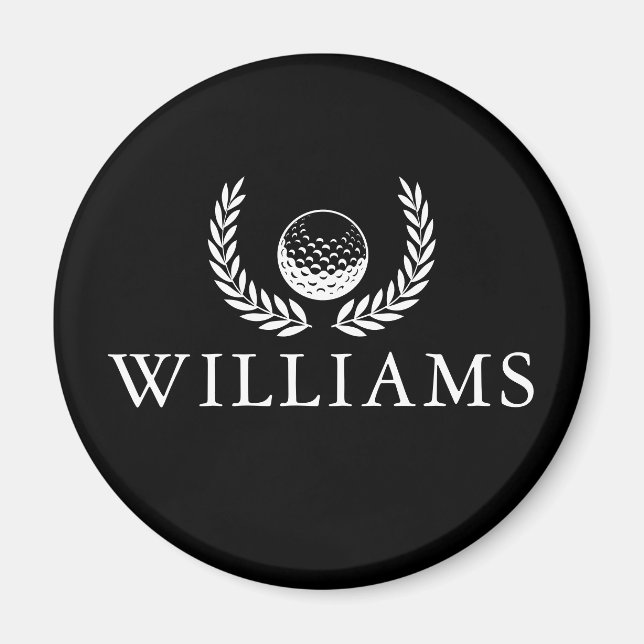 Imán Balneario De Golf Y Nombre Personalizado De Color  (Frente)