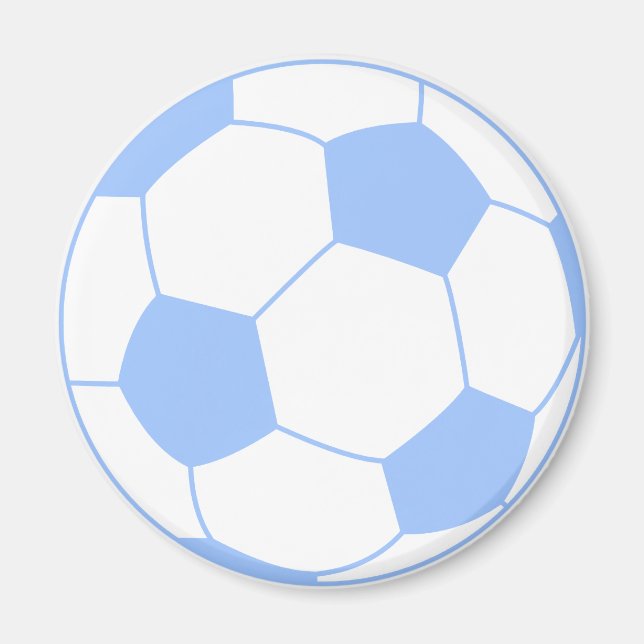 Imán Balón de fútbol azul Pastel (Frente)