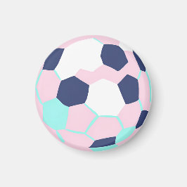 Imán Balón de Fútbol Colorido Pastel