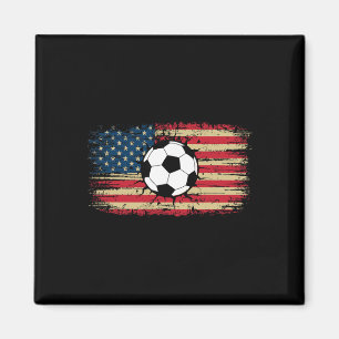 Imán Balón de fútbol con bandera estadounidense estalli