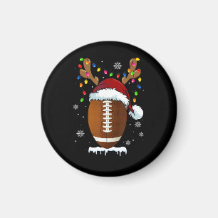 Imán Balón de fútbol de Navidad Santa Luces Divertido C