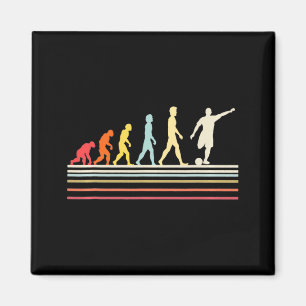 Imán Balón de Fútbol Patada Evolución Humana Retro Vint