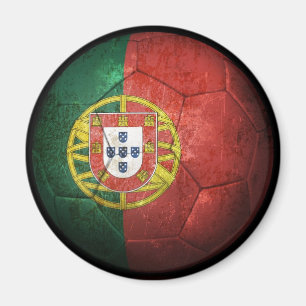 Imán Balón de fútbol portugués gastado de fútbol de