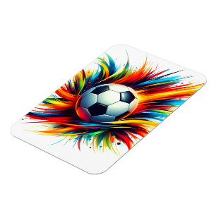 Imán Balón de fútbol Splash Futurista Abstracto