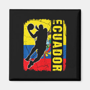 Imán Baloncestista ecuatoriano Bandera de Ecuador Baske