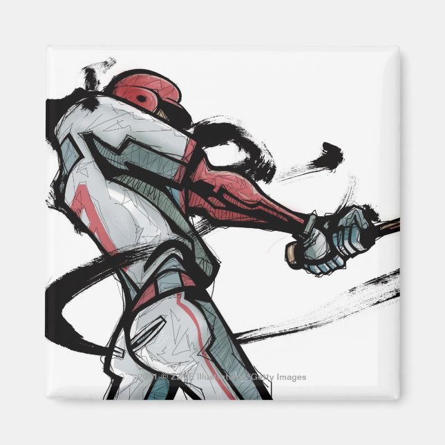 Imán Baloncestistas balancín, vista lateral (Frente)