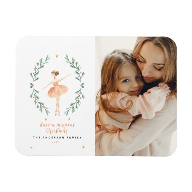 Imán Baloncestistas botánicos 1 foto Navidades (Horizontal)