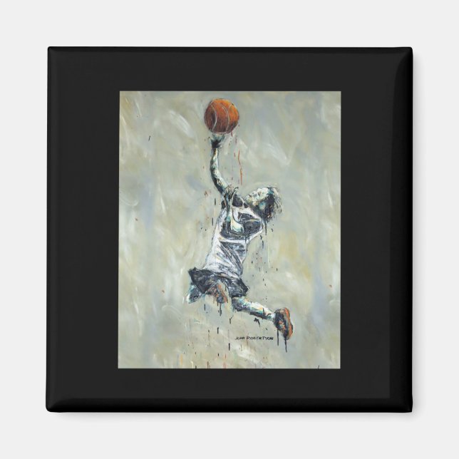 Imán Baloncestistas Layup Shot (Frente)