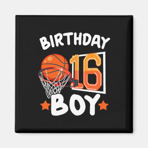 Imán Baloncesto De 16 Años Decoración De Niño De 16 Año