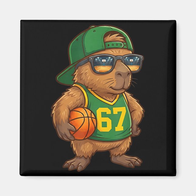 Imán Baloncesto de Capybara 67 Gen Alpha Srts Hombres (Frente)