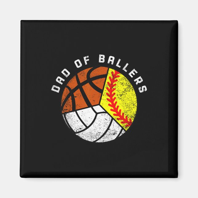 Imán Baloncesto De Voleibol De Papá De Los Ballers (Frente)