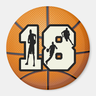 Imán Baloncesto del número 18