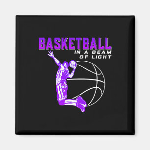 Imán Baloncesto en un rayo de luz