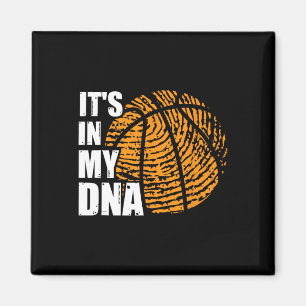 Imán Baloncesto es en mi ADN Huella digital divertida B