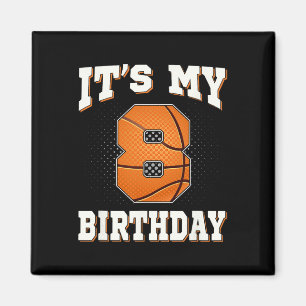 Imán Baloncesto es mi octavo cumpleaños, niño de 8 años