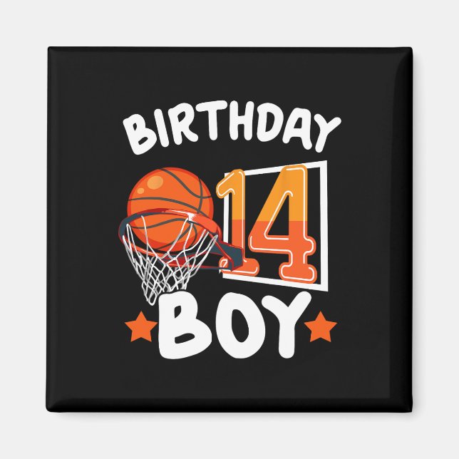 Imán Baloncesto Im 14 Años Decoración De Niño De 14 Año (Frente)