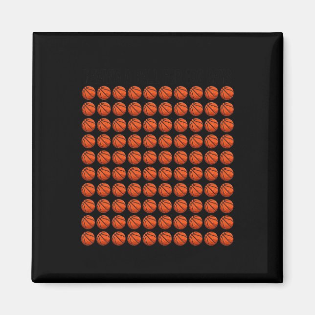 Imán Baloncesto infantil Baloncesto infantil 100 días (Frente)