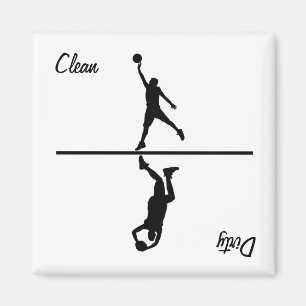 Imán Baloncesto limpio / sucio