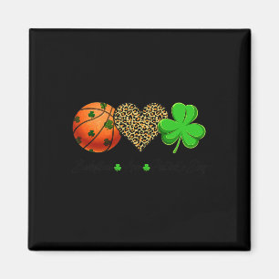 Imán Baloncesto Love Saint Patrick's Day Shamrock Clove