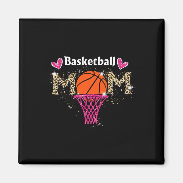 Imán Baloncesto Mamá Leopard Juego de Mamá Día de Encan (Frente)