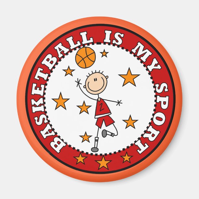 Imán Baloncesto Mis camisetas y regalos deportivos (Frente)