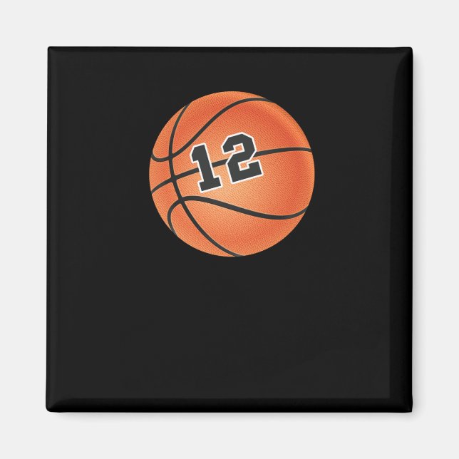 Imán Baloncesto Número 12 (Frente)