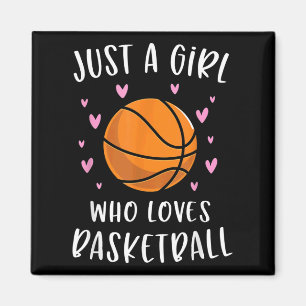 Imán Baloncesto Para Chicas Sólo Un Chica Que Ama El Bá