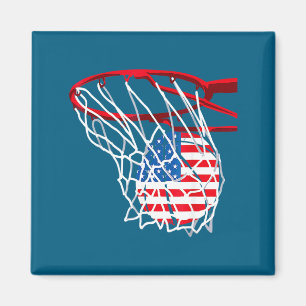 Imán Baloncesto Patriótico Americano Bandera De EE. UU.