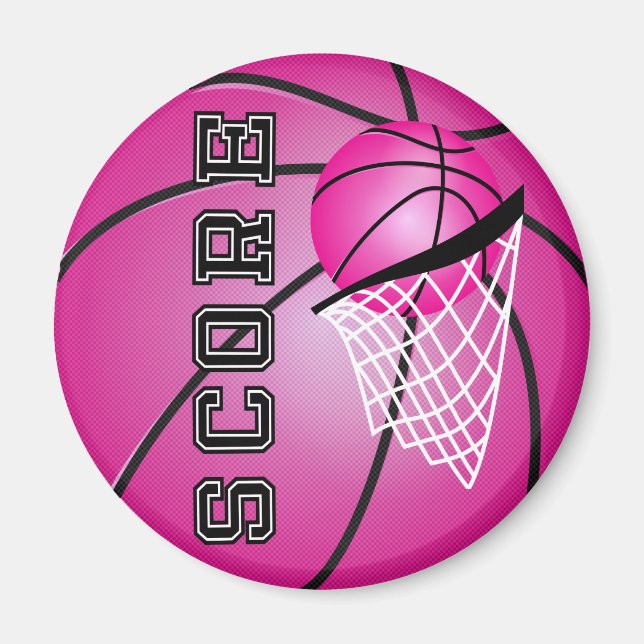 Imán Baloncesto rosa (Frente)