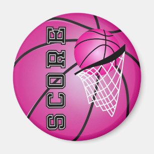 Imán Baloncesto rosado