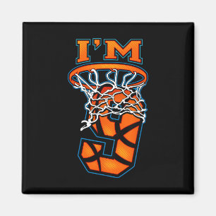 Imán Baloncesto Soy 9 Boy Chica Noveno Cumpleaños