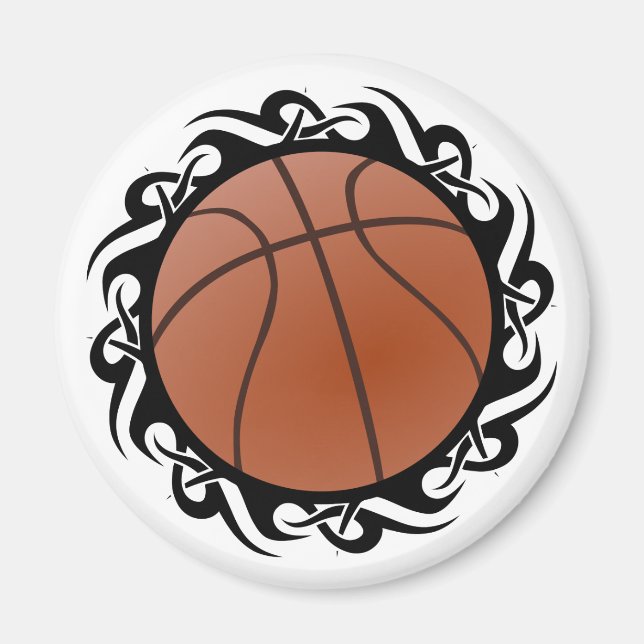 Imán baloncesto tribal. (Frente)