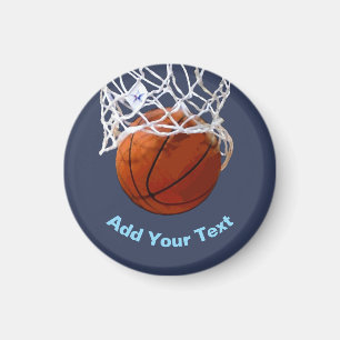 Imán Baloncesto Tu Nombre Mensaje de Texto Eslogan Pers