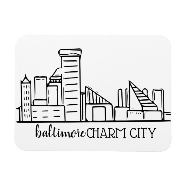 Imán Baltimore Skyline (Horizontal)