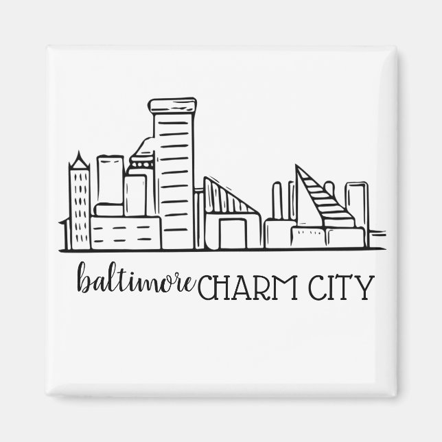 Imán Baltimore Skyline (Frente)