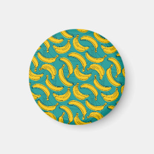 Imán Banana amarilla: pintura de contorno negro