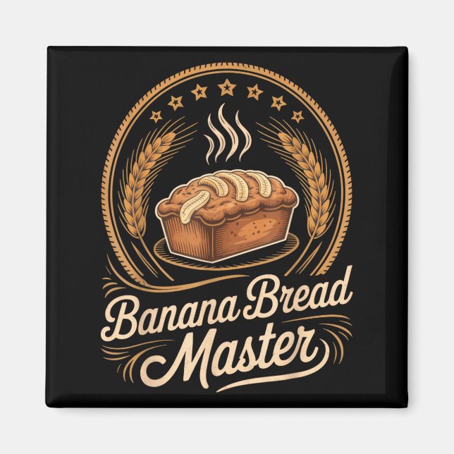 Imán Banana Bread Master Baker Chef Humor Fall Baking L (Frente)