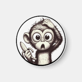 Imán "Banana Peel Crisis Monkey" Magnet