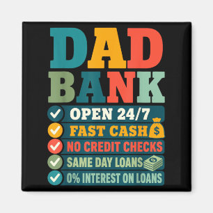 Imán Banco de Papá Divertido Día del Padre Vintage Humo