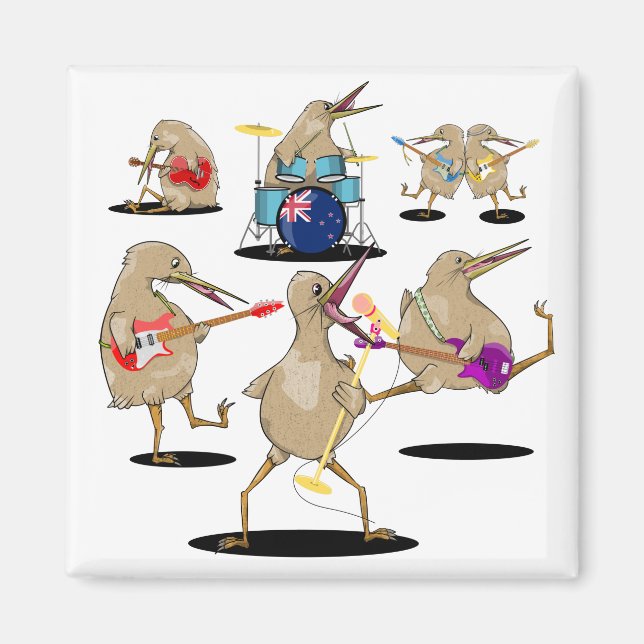 Imán Banda de Kiwi para Música NZ (Frente)