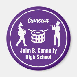 Imán Banda de marcha Purple High School personalizada