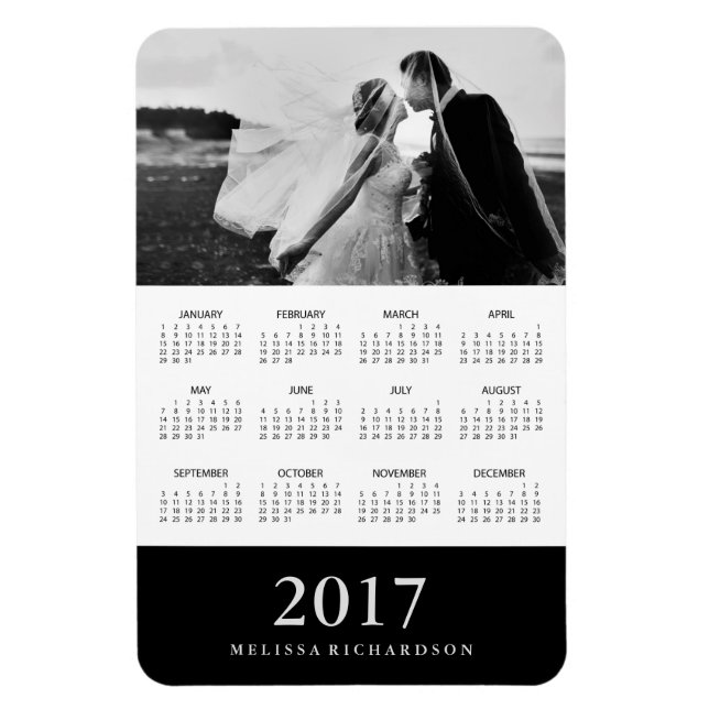 Imán Banda negra | Elegante Calendario Fotográfico 2017 (Vertical)