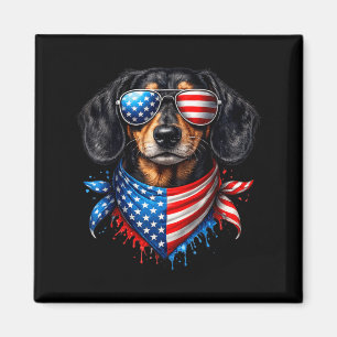 Imán Bandana para Dachshund 4 de Julio Patriótico Amant