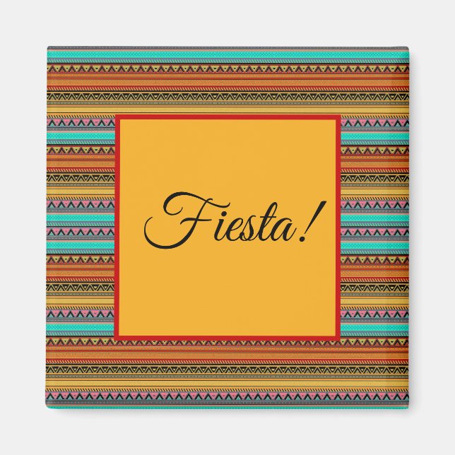 Imán Bandas aztecas "Fiesta" (Frente)