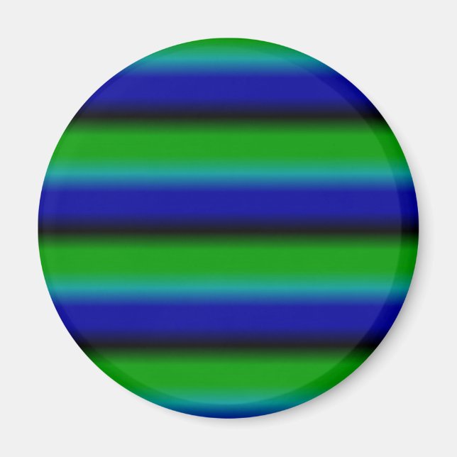 Imán Bandas de arco iris verde azul (Frente)