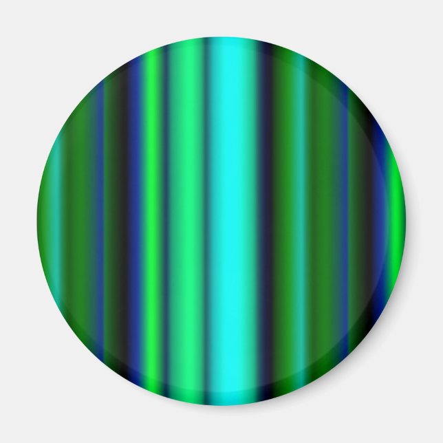Imán Bandas de arco iris verde azul (Frente)
