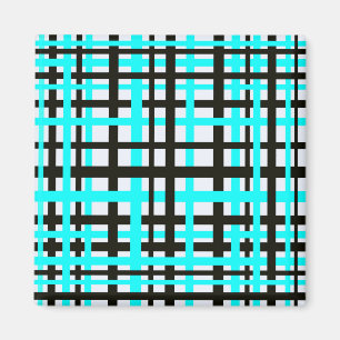 Imán Bandas de entrelazado Blanco negro Verde azulado