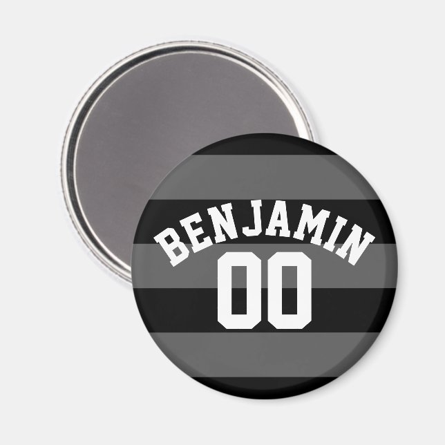 Imán Bandas de goma de plata negra y gris Número de nom (Anverso/Reverso)