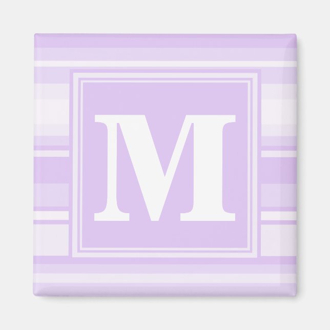 Imán Bandas de lilac monogramo (Frente)